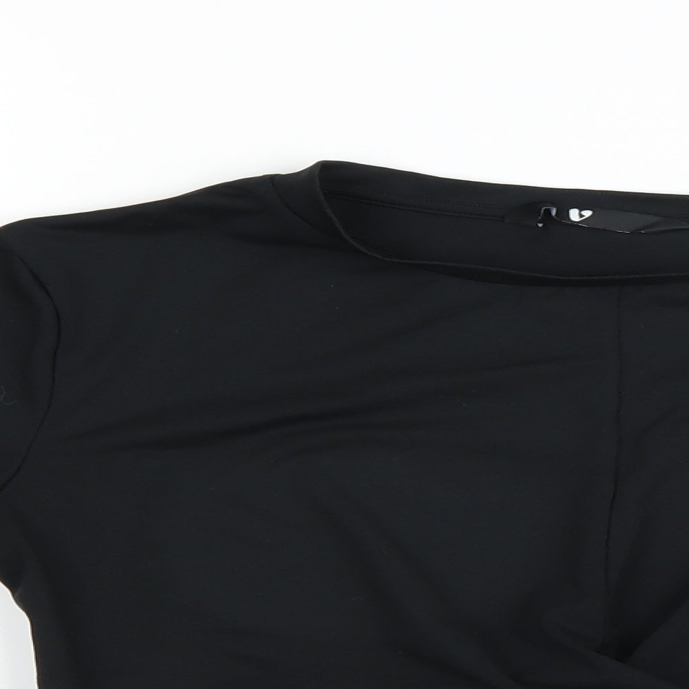 Womens UK Size 6 Very Black Basic T-Shirt