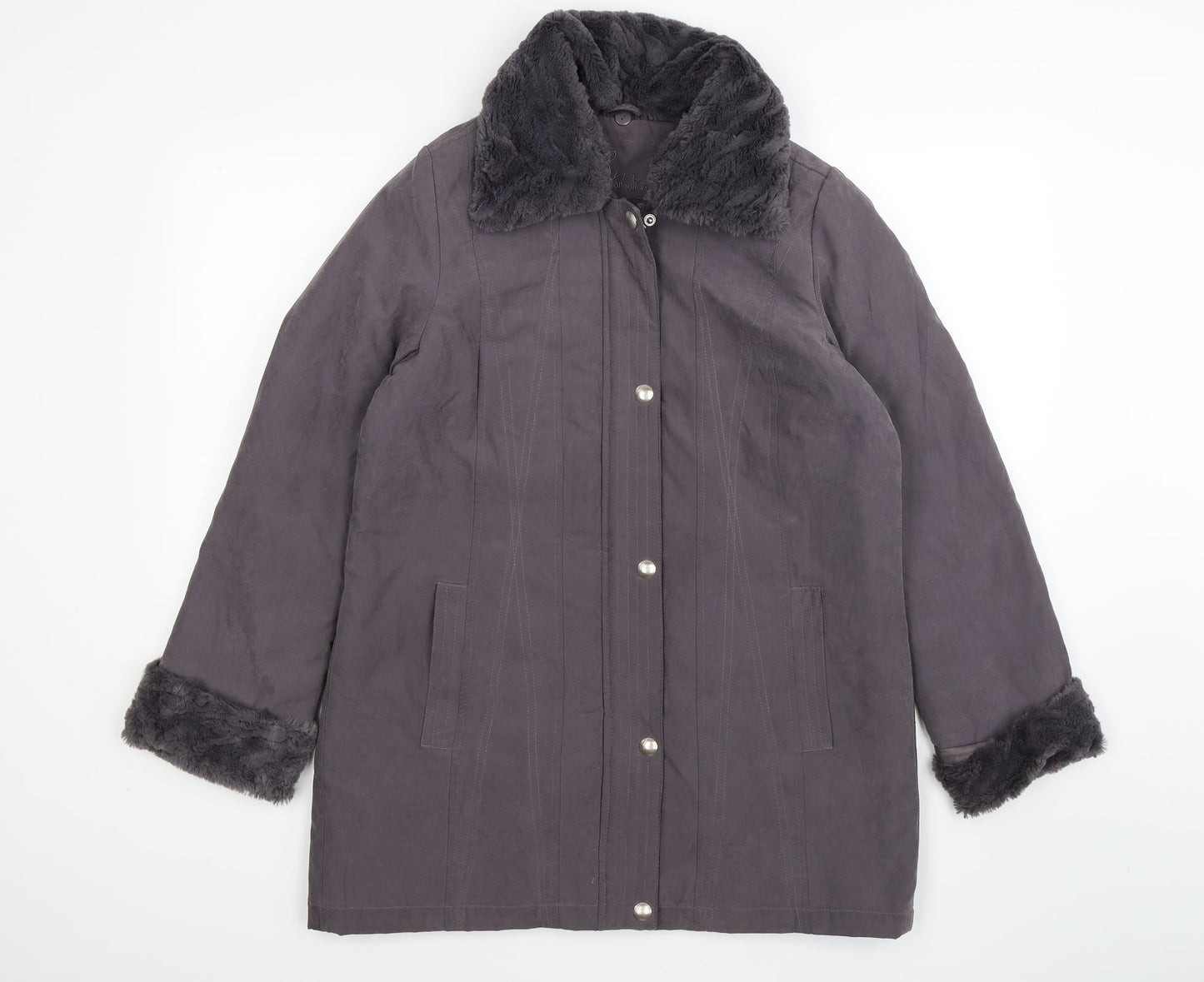 Womens UK Size XS Bonmarché Grey Windbreaker Coat