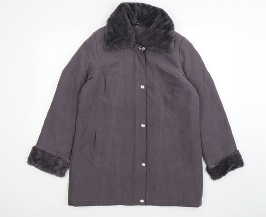 Womens UK Size XS Bonmarché Grey Windbreaker Coat