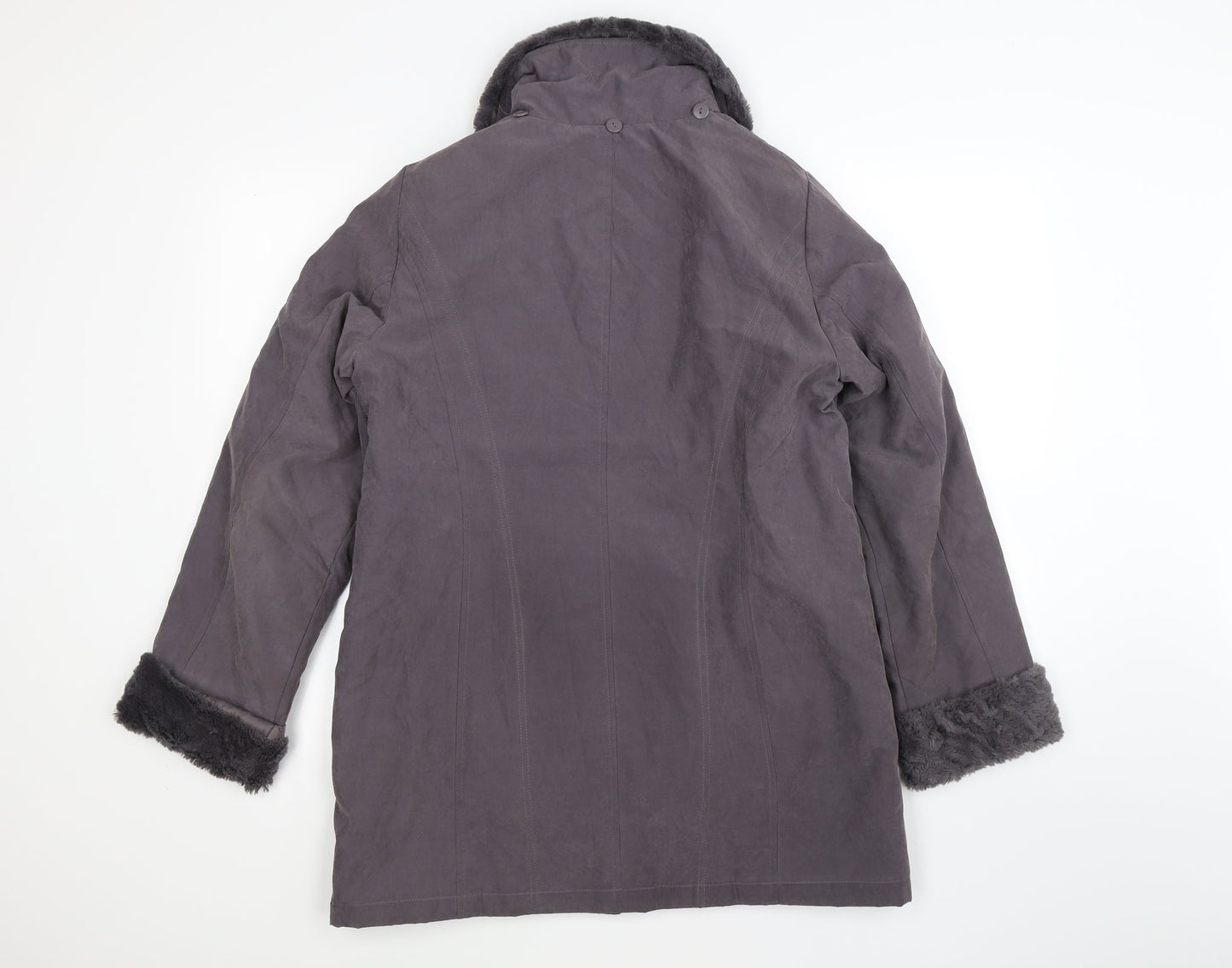 Womens UK Size XS Bonmarché Grey Windbreaker Coat