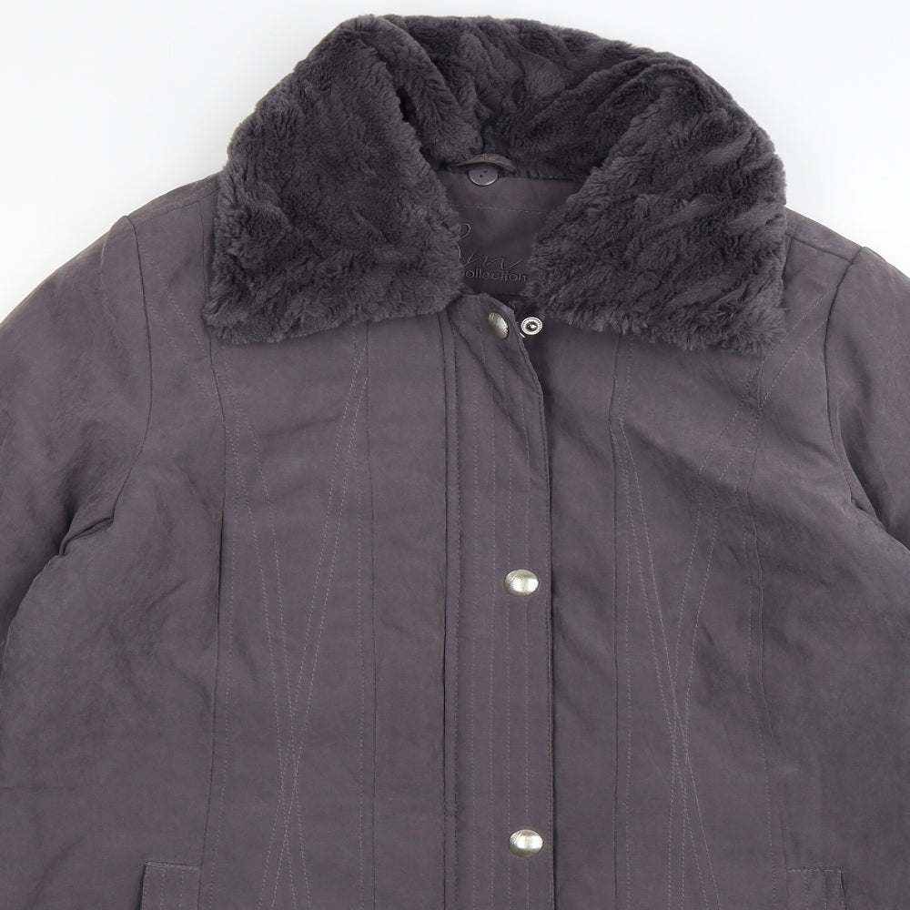 Womens UK Size XS Bonmarché Grey Windbreaker Coat