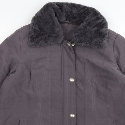 Womens UK Size XS Bonmarché Grey Windbreaker Coat
