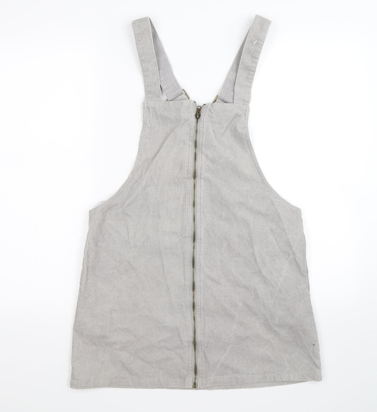 house of sienna Womens Grey Striped Corduroy Dungaree One-Piece Size 10