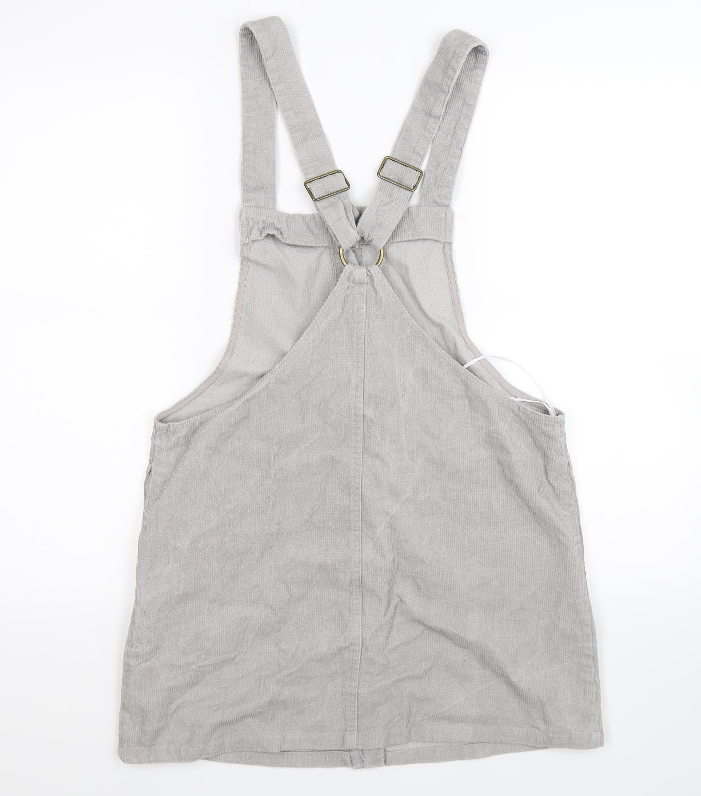house of sienna Womens Grey Striped Corduroy Dungaree One-Piece Size 10