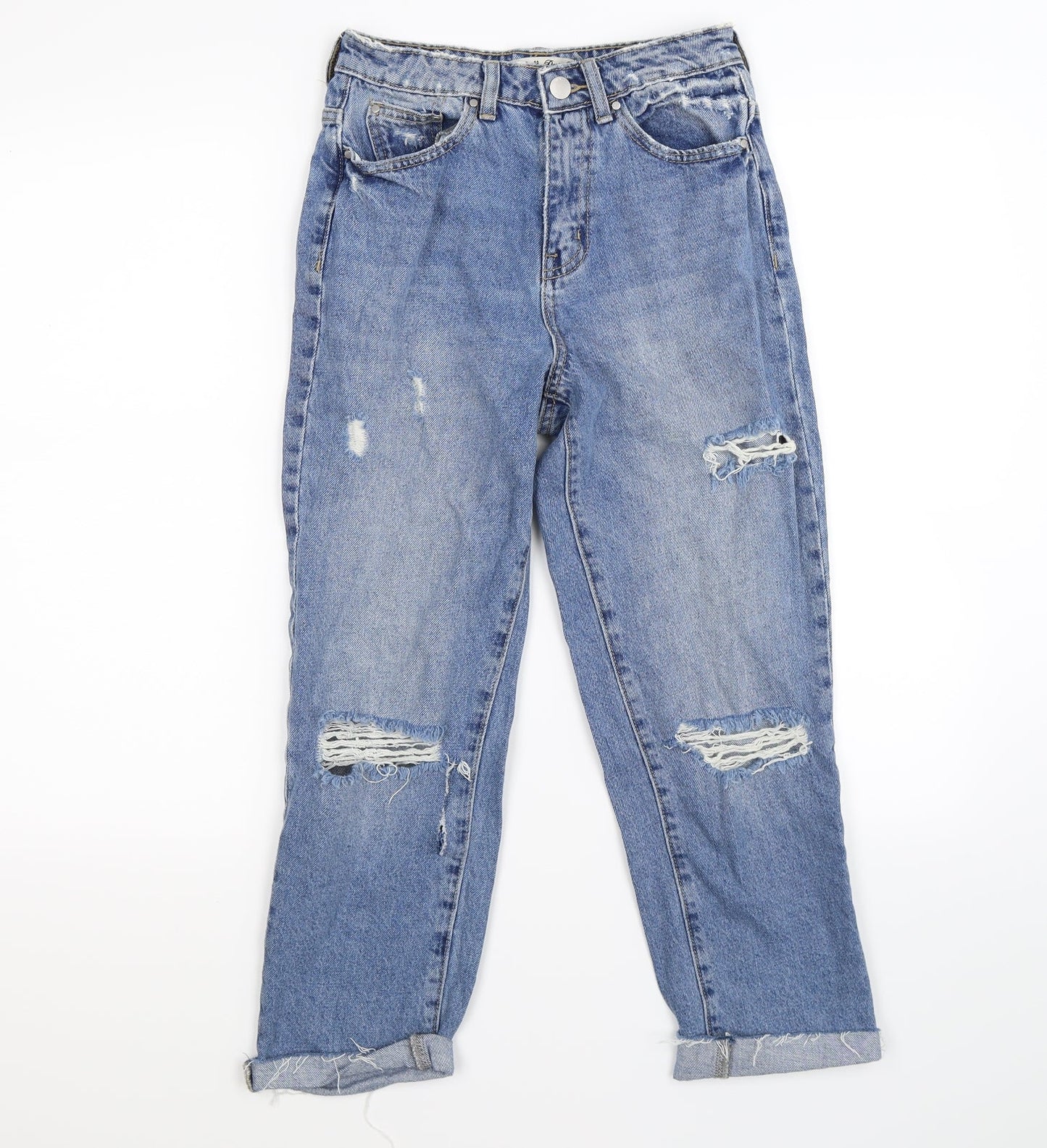 denim co Womens Blue  Denim Mom Jeans Size 6 L21 in
