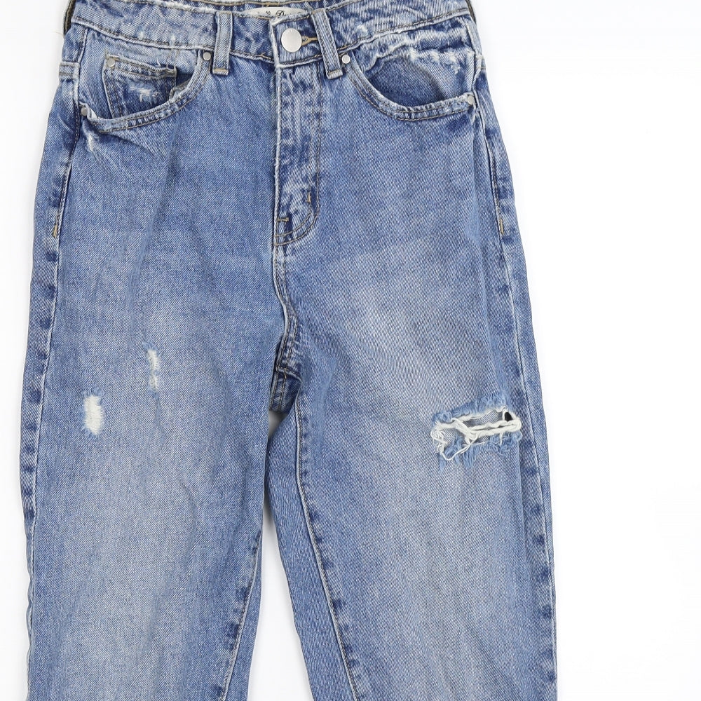 denim co Womens Blue  Denim Mom Jeans Size 6 L21 in
