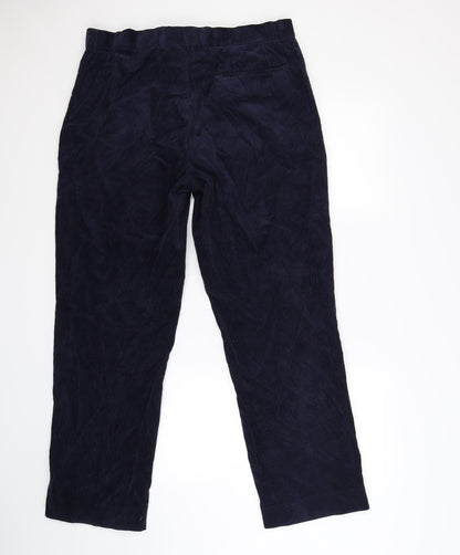 greenwoods Mens Blue Striped Corduroy Straight Jeans Size 36 L30 in