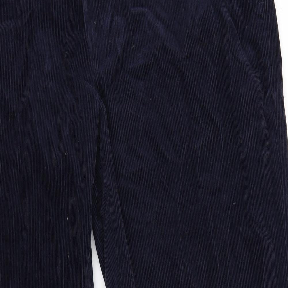 greenwoods Mens Blue Striped Corduroy Straight Jeans Size 36 L30 in