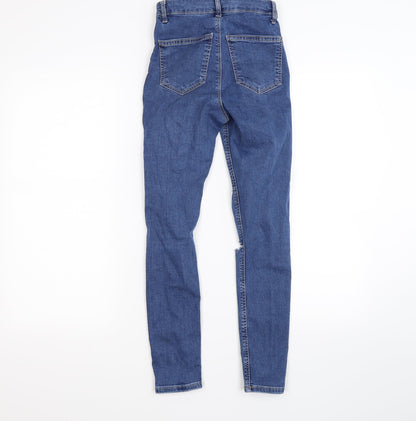 Topshop Womens Blue  Denim Skinny Jeans Size XS L30 in