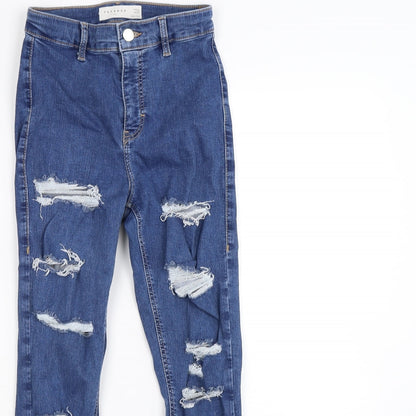 Topshop Womens Blue  Denim Skinny Jeans Size XS L30 in