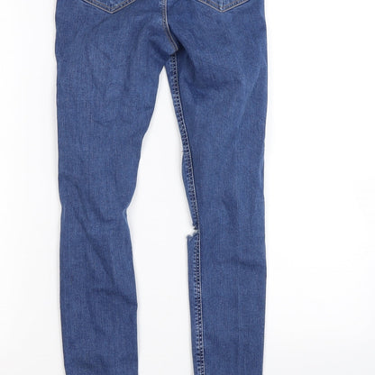 Topshop Womens Blue  Denim Skinny Jeans Size XS L30 in