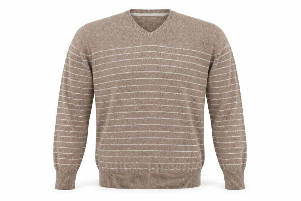 Mens UK Size L Easy Brown Pullover Jumper