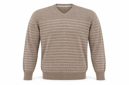Mens UK Size L Easy Brown Pullover Jumper