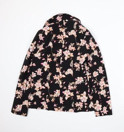 Miss Selfridge Womens Black Floral  Jacket Blazer Size 10
