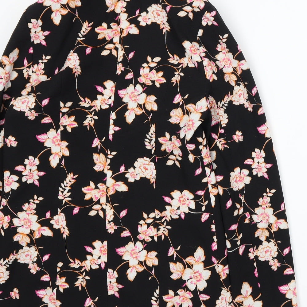 Miss Selfridge Womens Black Floral  Jacket Blazer Size 10
