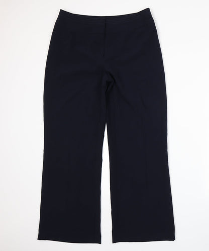 Womens UK Size 12 Marks and Spencer Regular Fit  Blue Trousers
