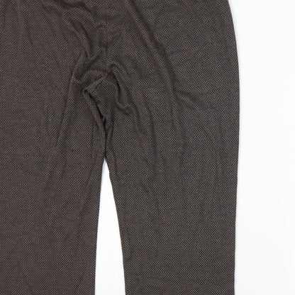 Bonmarché Womens Brown Herringbone  Trousers  Size 22 L21 in