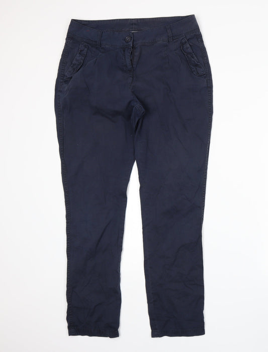 Womens UK Size 10 Dorothy Perkins Regular Fit  Blue Trousers