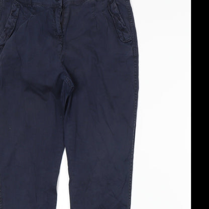 Womens UK Size 10 Dorothy Perkins Regular Fit  Blue Trousers