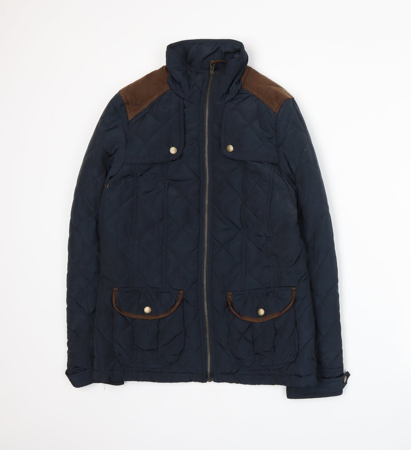 Womens UK Size 10 Atmosphere Blue Quilted Coat