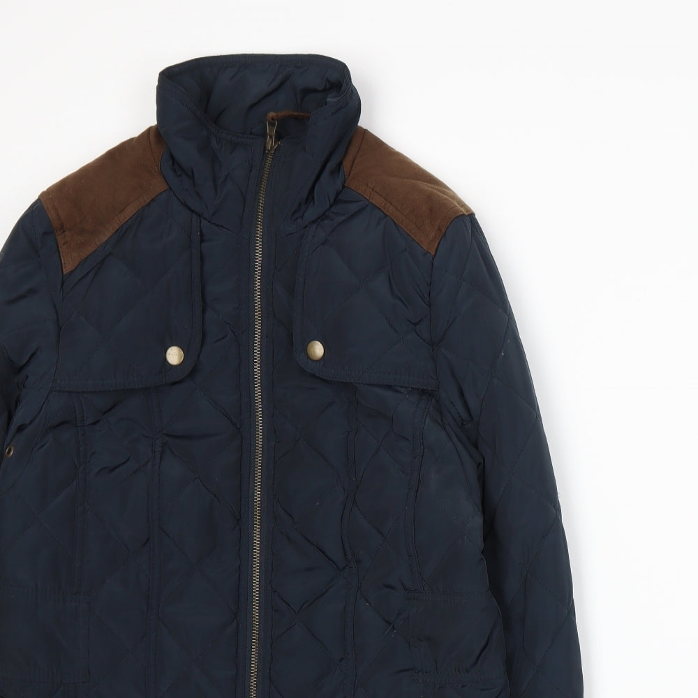 Womens UK Size 10 Atmosphere Blue Quilted Coat