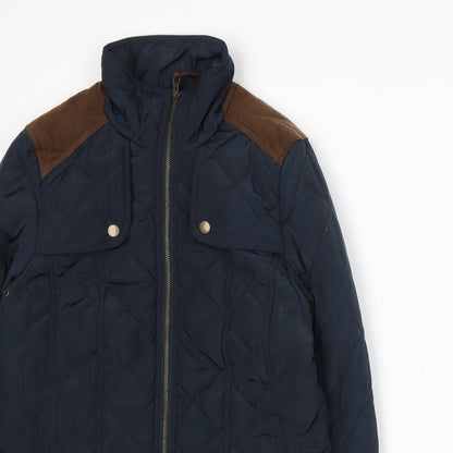 Womens UK Size 10 Atmosphere Blue Quilted Coat