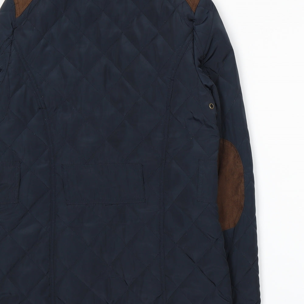 Womens UK Size 10 Atmosphere Blue Quilted Coat