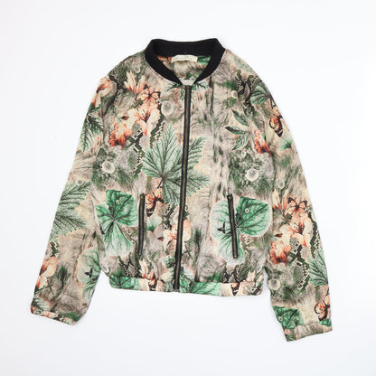 Urmoda Womens Beige Floral  Jacket  Size M
