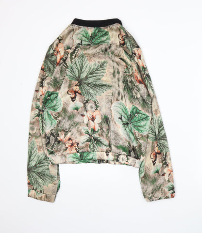 Urmoda Womens Beige Floral  Jacket  Size M