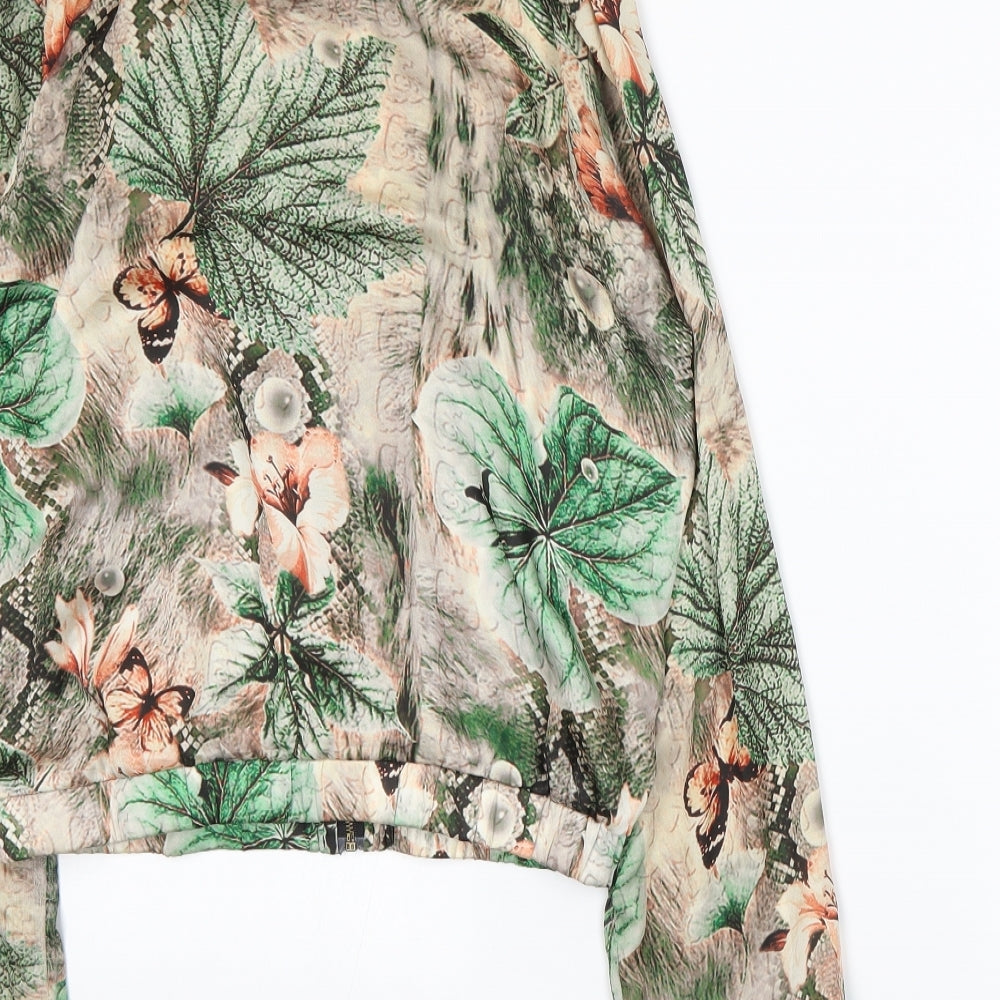 Urmoda Womens Beige Floral  Jacket  Size M