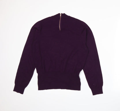 Linea Womens Purple  Knit Pullover Jumper Size M