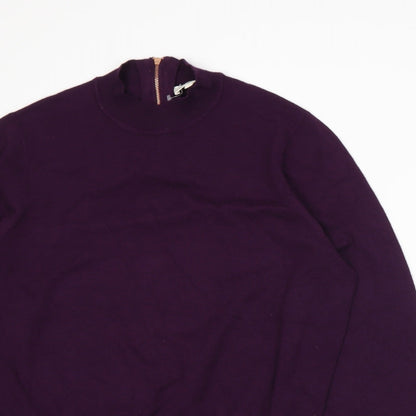 Linea Womens Purple  Knit Pullover Jumper Size M