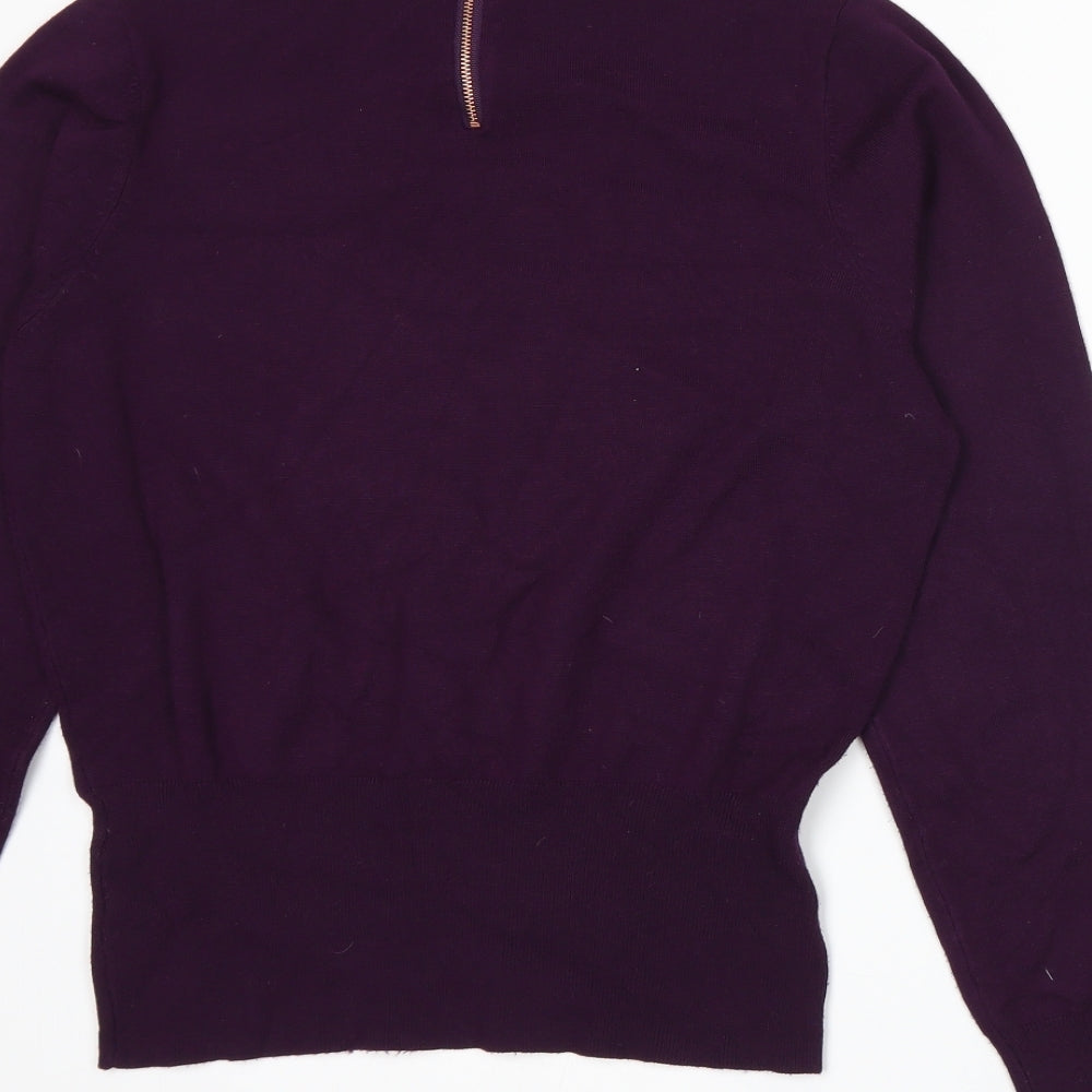 Linea Womens Purple  Knit Pullover Jumper Size M