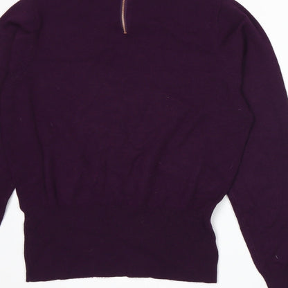 Linea Womens Purple  Knit Pullover Jumper Size M