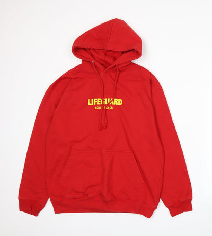 Mens UK Size M All We Do is Red Pullover Hoodie