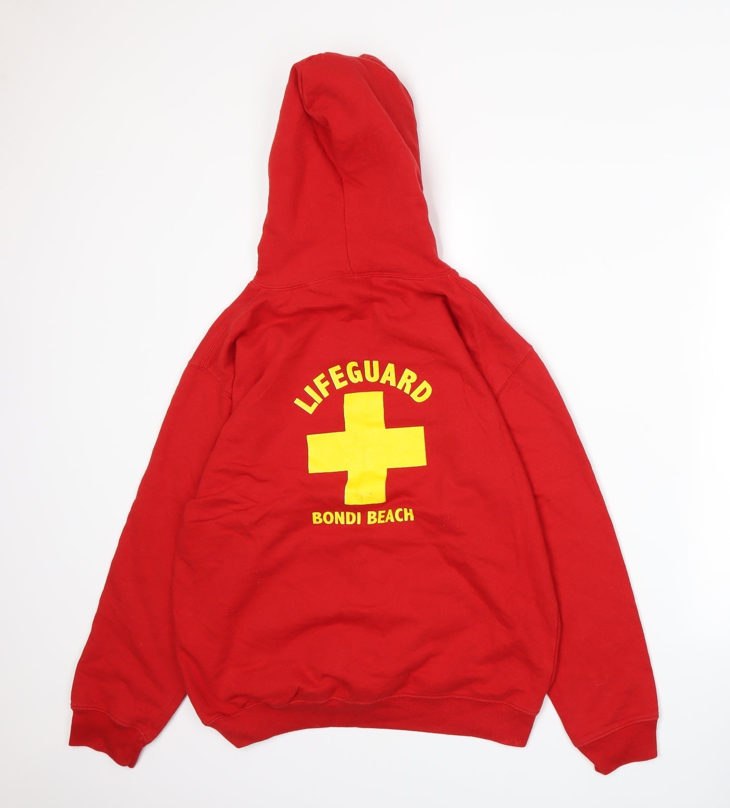 Mens UK Size M All We Do is Red Pullover Hoodie