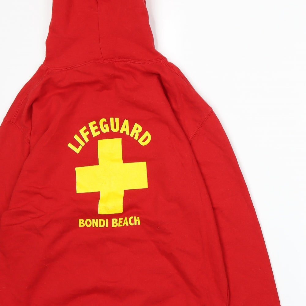 Mens UK Size M All We Do is Red Pullover Hoodie