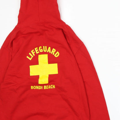 Mens UK Size M All We Do is Red Pullover Hoodie