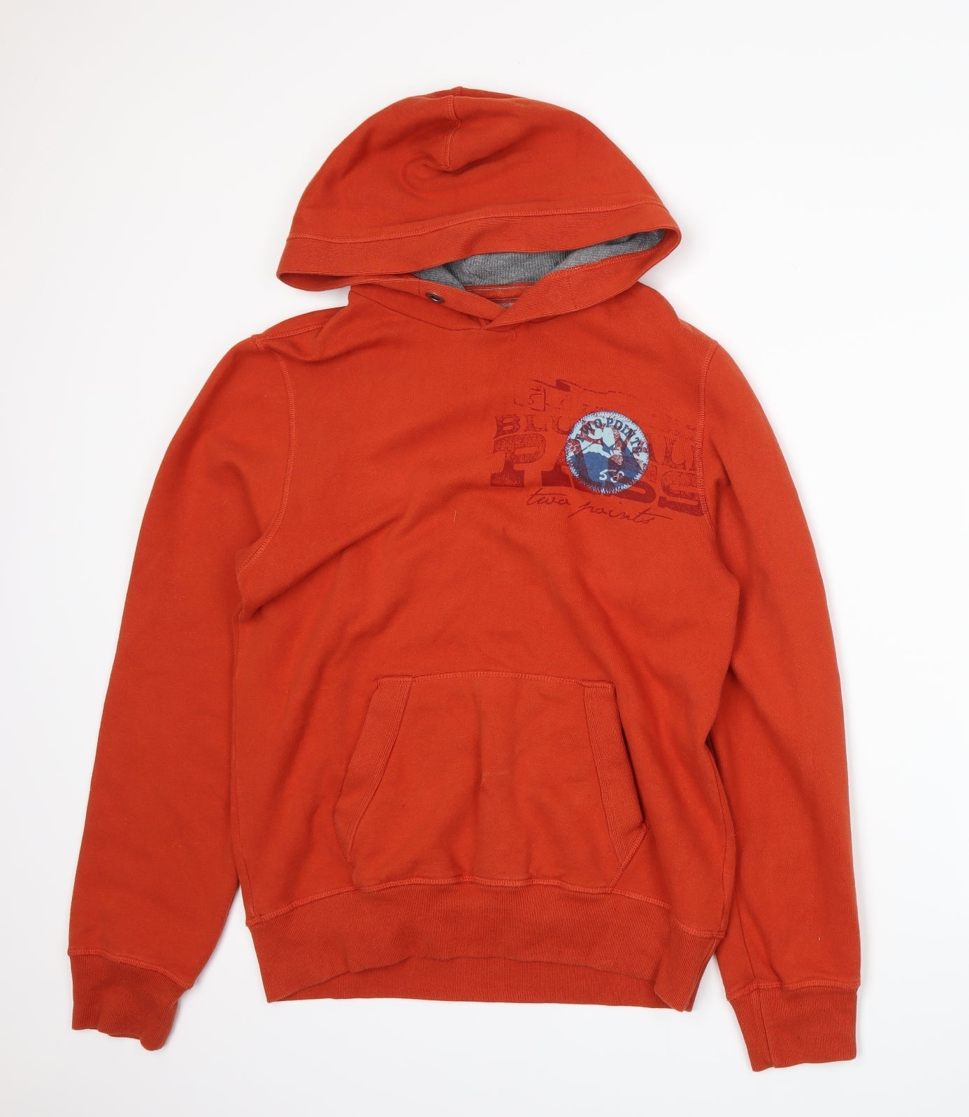 Mens UK Size S H&M Orange Pullover Hoodie