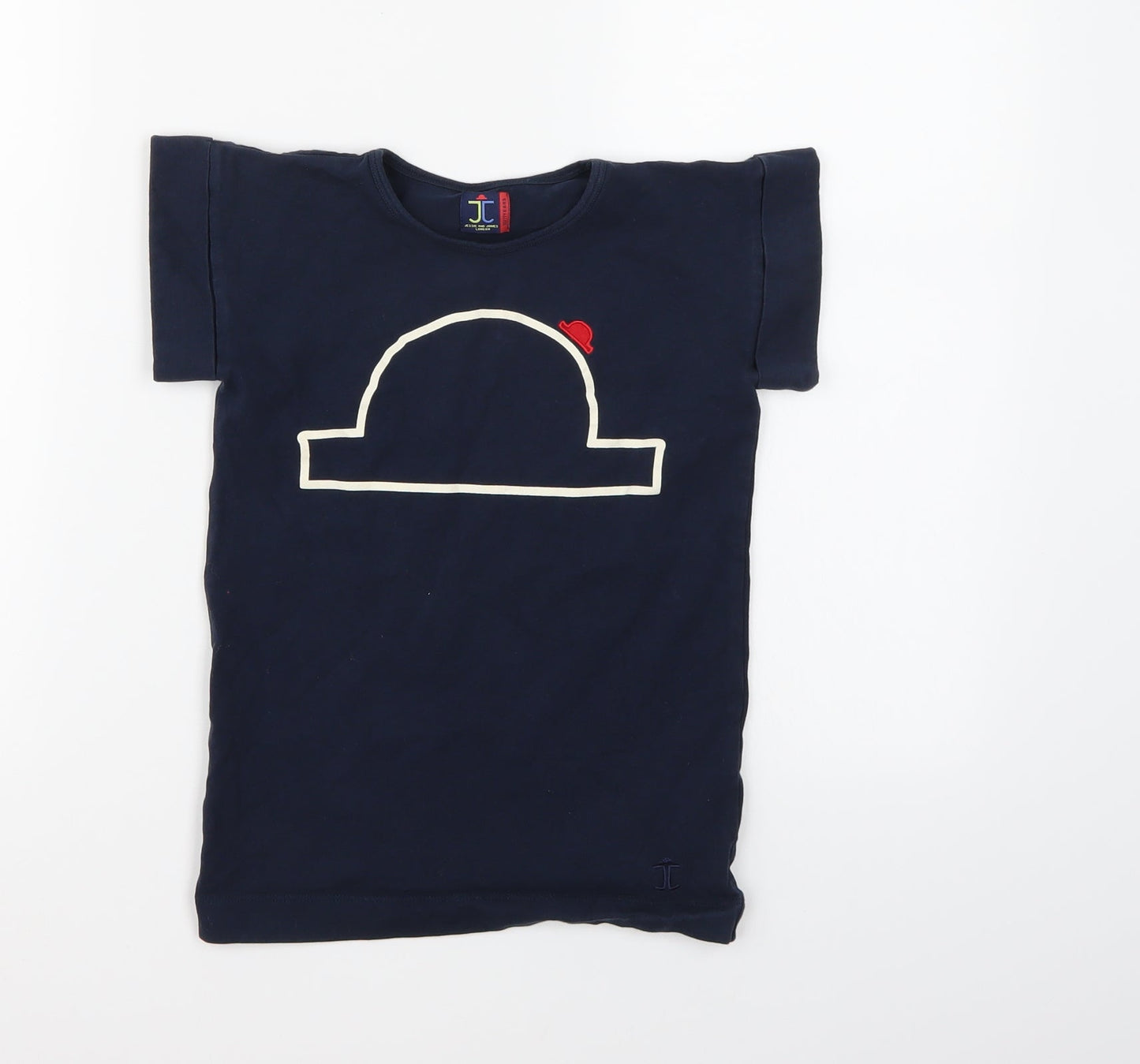 JESSIE AND JAMES Boys Blue   Basic T-Shirt Size 10-11 Years