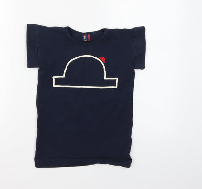 JESSIE AND JAMES Boys Blue   Basic T-Shirt Size 10-11 Years