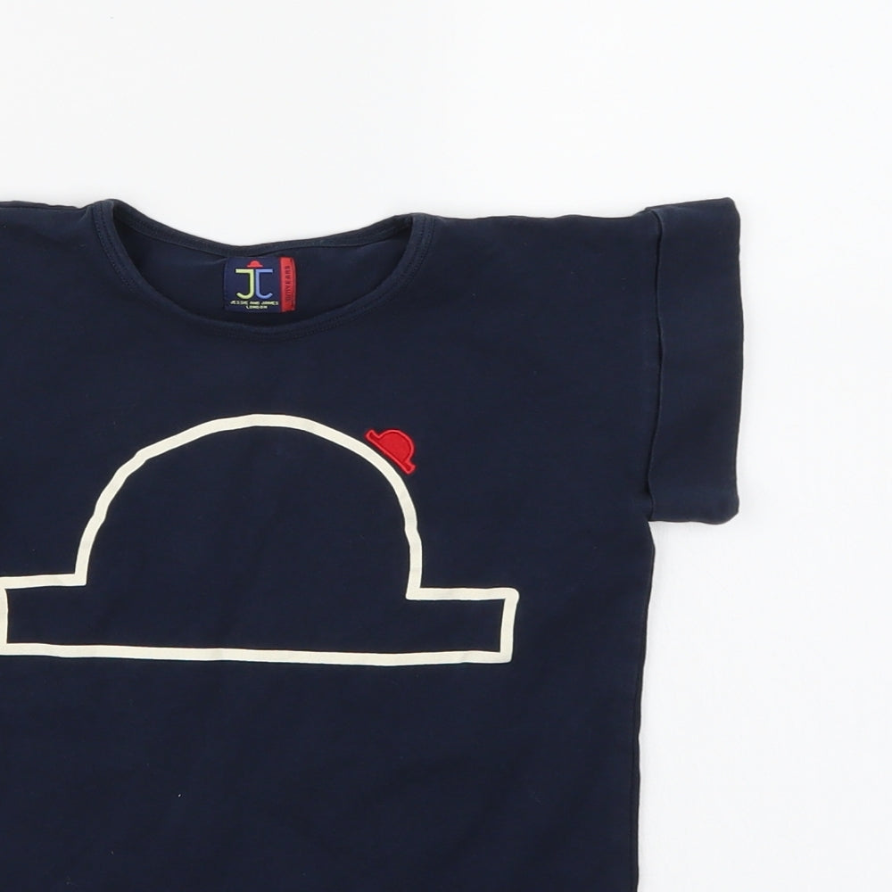 JESSIE AND JAMES Boys Blue   Basic T-Shirt Size 10-11 Years