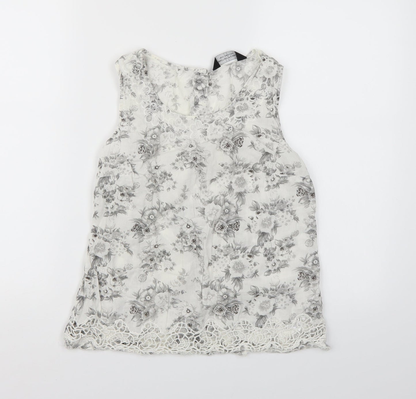 Womens UK Size 10 Dorothy Perkins White Camisole Tank