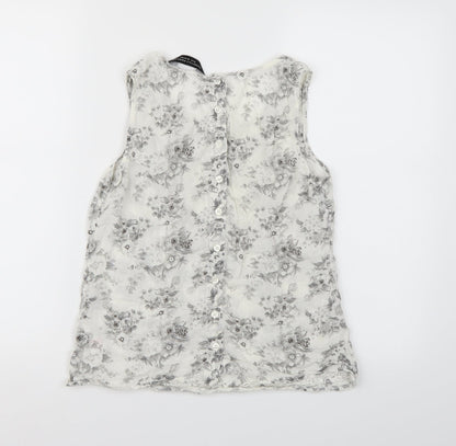 Womens UK Size 10 Dorothy Perkins White Camisole Tank