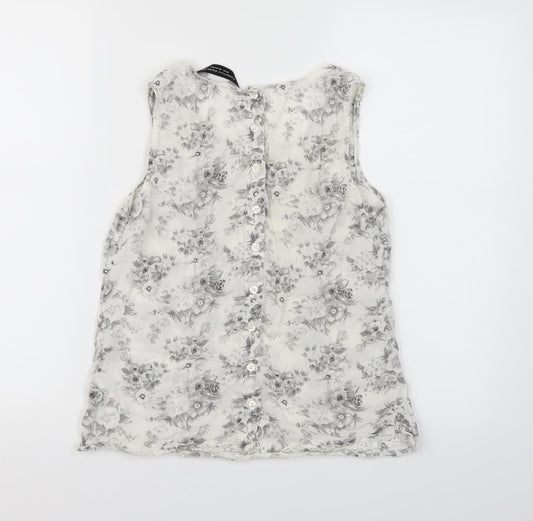 Womens UK Size 10 Dorothy Perkins White Camisole Tank