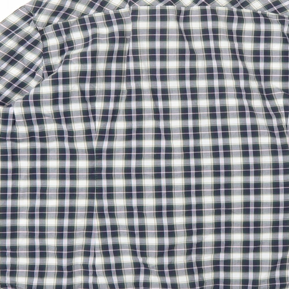 Preworn Womens Blue Check  Basic Button-Up Size XL