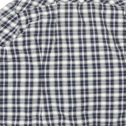 Preworn Womens Blue Check  Basic Button-Up Size XL