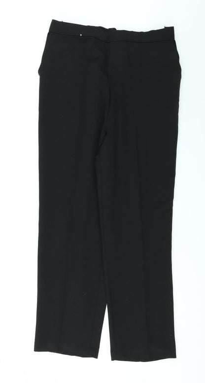Womens UK Size 16 Preworn Regular Fit  Black Trousers