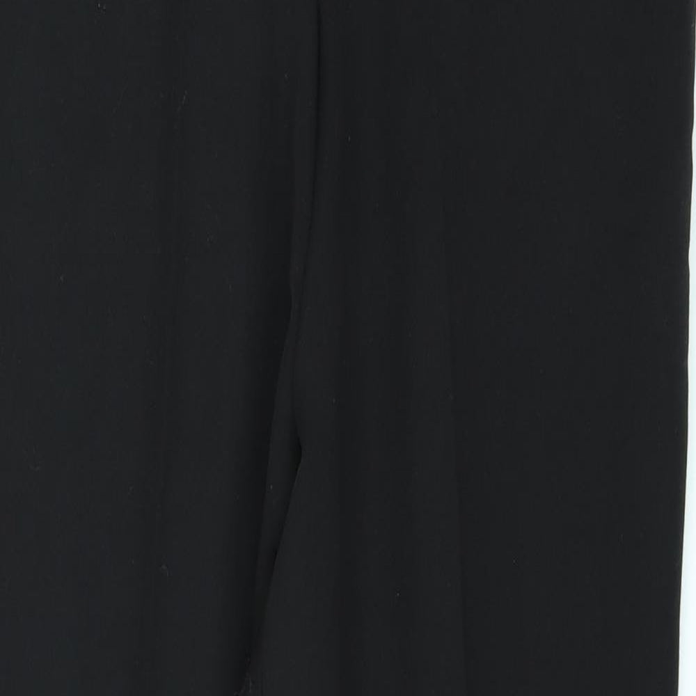 Womens UK Size 16 Preworn Regular Fit  Black Trousers