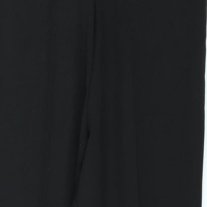 Womens UK Size 16 Preworn Regular Fit  Black Trousers